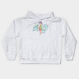 gloopy pond frog friend Kids Hoodie